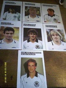 1988 FOOTBALL 7 FICHES BREITNER HRUBESCH MAGATH SCHUSTER MULLER RUMMENIGGE - Bild 1 von 2