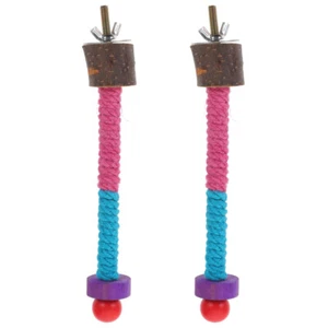 Soporte de madera para pájaros rama caña de pie de madera 2 piezas para loro periquito cacatúas - Imagen 1 de 12