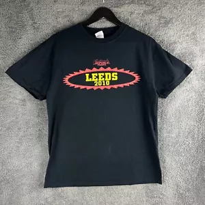 Leeds Festival 2010 T-Shirt Black Mens Medium Lineup Tour Y2K Retro - Picture 1 of 9