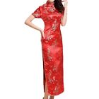 [RONGUI] Large Size Chinese Dress Cosplay Long Crossdressing Slit Short Sleeve C