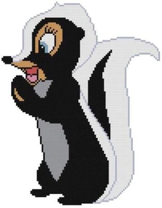 CROSS STITCH+ CRAFT PATTERN BAMBI STORY BLUEBELLE AKA MISS SKUNK FLOWER WIFE - Picture 1 of 13
