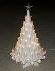 Vintage Volcano Lava Light Up Ceramic Christmas Tree, Doves, 22" Tall W/ Star
