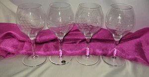 Colony Sonora Wine Glasses With Etched Grapes, Leaves And Vines 6.7.5"H Romania - Picture 1 of 6