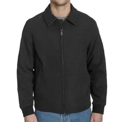 NEW Dockers Men's Water Resistant Zip Up Black Jacket, Size Medium - Image 1 of 4