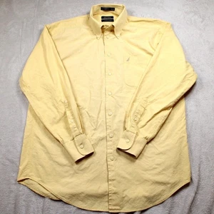 Nautica Vintage Oxford Button-Down Shirt Men's 16 1/2 34/35 Yellow Long Sleeve - Picture 1 of 9