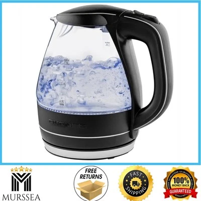 OVENTE KG83B 1.5L Electric Kettle – Glass, Black, Fast Boil, Auto Shut-Off - Image 1 of 4