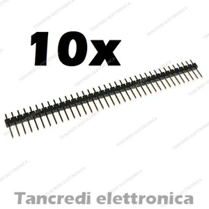 10pz Connettori strip line 40 poli pin maschio L=6mm stripline separabili header - Picture 1 of 1