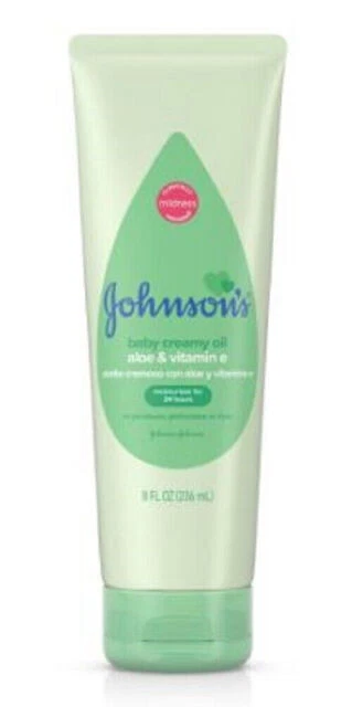 JOHNSON'S Creamy Aloe & Vitamin E Oil - 8oz (3 Pack)