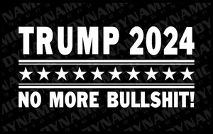 Autocollant Donald Trump 2024 Plus Bullshit président USA patriot vinyle voiture autocollant - Photo 1/1