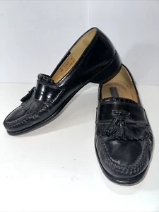 Johnston and Murphy 15-7481 Black Tassel Loafers Men's Dress Shoes Size 9M - Picture 1 of 10