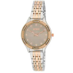 BCBG Orologio da donna 33 mm lunetta scanalata quadrante MOP braccialetto a maglie (BCBG026) - Foto 1 di 13