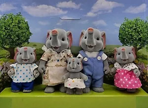 Sylvanian Families Baerenwald Forest Family Elephant Family And Baby - Picture 1 of 22