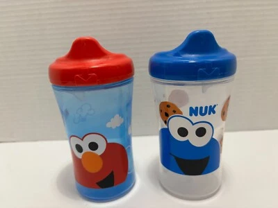 Taza de caño duro NUK Sesame Street, 10 OZ, paquete de 2 - sin BPA, sorbo a prueba de derrames Foto 1 de 4
