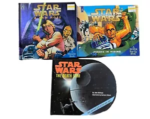 Lotto vintage 3 libri pop-up Star Wars Morte Nera, Eroi Nascosti, Una Nuova Speranza - Foto 1 di 5