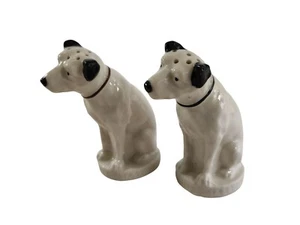 Vintage RCA Victor Dog Nipper Salt and Pepper Shakers "His Master’s Voice" Lenox - Picture 1 of 8