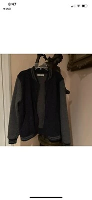 mens Mango bomber gray and navy size  XS - Image 1 of 4