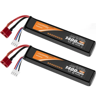 2x1400mAh Batterie LiPo 11,1V 30C Deans T-Stecker Airsoft Akkupack RC Modellbau  - Bild 1 von 4
