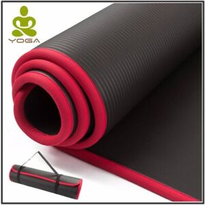Yoga Mat Exercise Pilates Fitness Foam Floor Mats Extra Thick Non Slip Soft 10mm