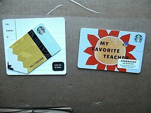 2 STARBUCKS "LEHRER" GESCHENKKARTEN, NEUWERTIG - Bild 1 von 1