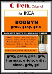 Lackstift für IKEA BODBYN grau · Möbel Reparatur · Q-Pen Original Germany - Picture 1 of 9