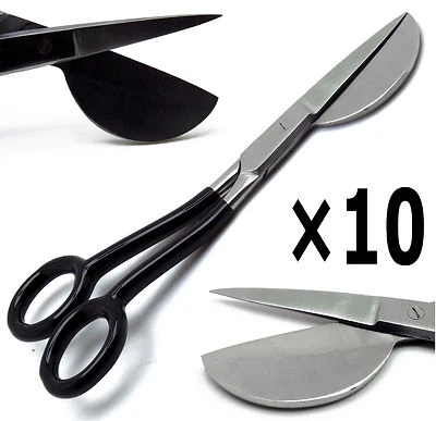 10 Pcs Carpet Duckbill Black Scissors 6" Nipping Working End 2" Repair Cutting - Image 1 of 4