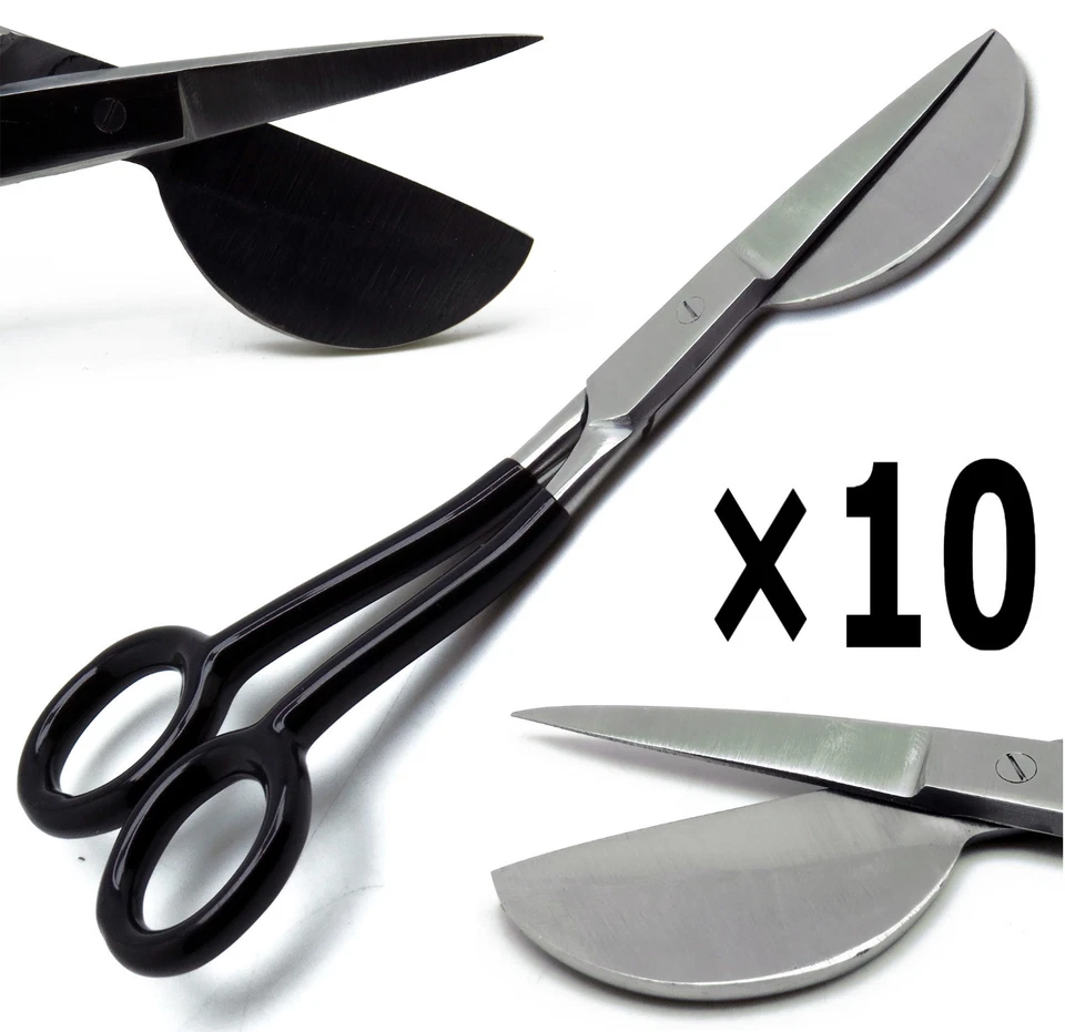 10 Pcs Carpet Duckbill Black Scissors 6" Nipping Working End 2" Repair Cutting - Image 1 of 4