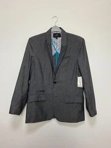 BNWT Marc Ecko Men's Grey Blazer Jacket Size L - Picture 1 of 6