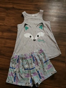 JUSTICE GIRLS SIZE 8 FOX PJ SET MULTI COLORED - Picture 1 of 4