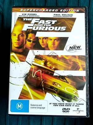 THE FAST AND THE FURIOUS SUPERCHARGED EDITION -DVD- REGION- 2+4 NEW FREE POST  - Image 1 of 2
