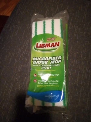 LIBMAN Microfiber Gator Mop Refill with Scrubbing Strips, Model 02025 NEW SEALED - Image 1 of 4