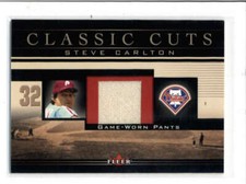 STEVE CARLTON 2002 FLEER CLASSIC CUTS PHILLIES GAME USED WORN PANTS FD9855