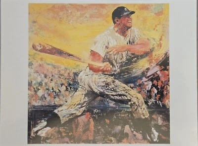 Postal de béisbol LeRoy Neiman 1999 “Mickey Mantle” promoción #68 Foto 1 de 2