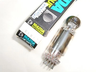 LAMPE EL84F MAZDA by TUNGSRAM TUBE FULLY TESTED VERY STRONG NOS in a EL84 BOX °= - Photo 1/4