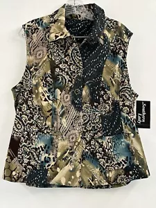 Southern Lady Size 16 Vest Style Snap Front With Pockets New With Tag - Picture 1 of 20