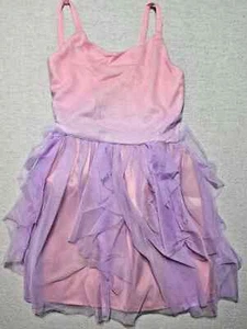 Girls Cat & Jack Princess Pink & Purple Glitter Dress Girl's Large Plus 10/12 - Picture 1 of 3