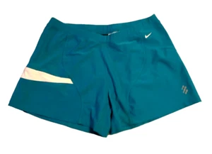 Nike Dri Fit Womens Shorts With Pocket Activewear Teal Size Medium Drawstring - Picture 1 of 9