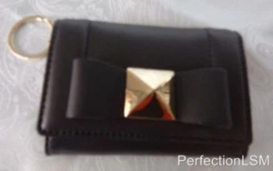 NWT Kate Spade Bow Terrace Darla en Asphalt Black Leather Backpack companion!! - Imagen 1 de 10