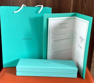 Tiffany & Co Packaging Leather Necklace Box in Hard Box & Bag with Card