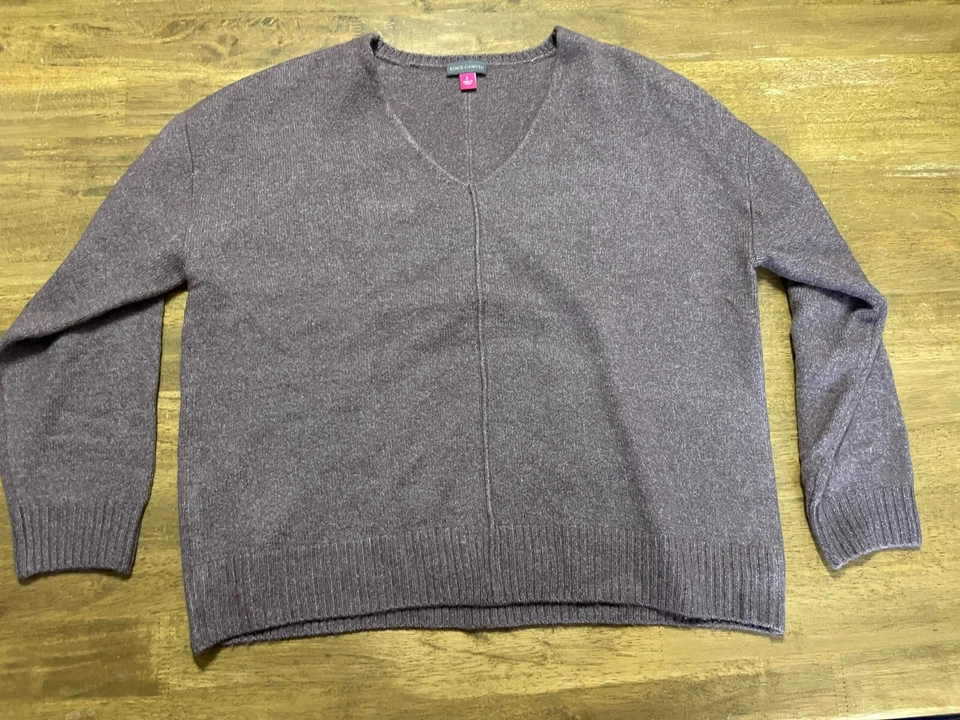 Suéter Vince Camuto, Para Mujer Talla Pequeña, Marrón, Cuello en V, Pullover, Manga Larga Foto 1 de 4