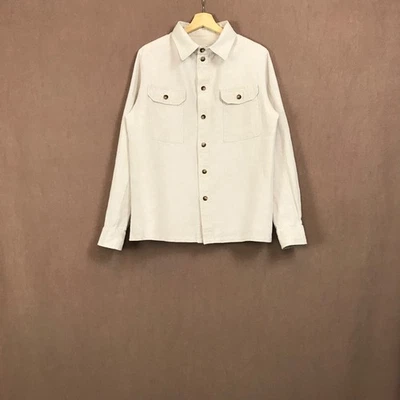 Thomas Farthing Heavyweight Linen Overshirt Beige Size M RRP £265 - Image 1 of 4