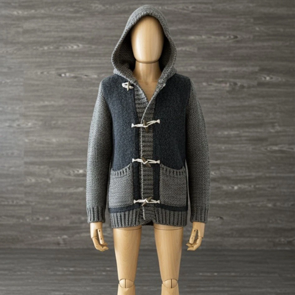 Cárdigan de punto grueso de alta costura de Zara para hombre suéter mezcla de lana peluda para hombre M’s Foto 1 de 4