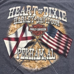 Harley-Davidson Hemd Herren 2XL Grau Grafik Heart Of Dixie Alabama - Bild 1 von 8