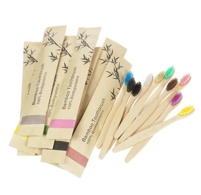 tonyg-p Bambus Zahnbürsten Holzzahnbürste Kinder Weichen Borsten 10 Stück - Bild 1 von 4