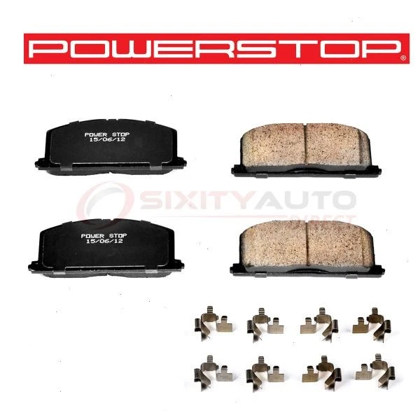 PowerStop Front Disc Brake Pad & Hardware Kit for 1986-1991 Toyota Celica nf Foto 1 de 4