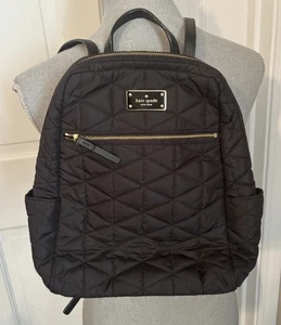 Kate Spade NY Blake Avenue Hilo Quilted Black Nylon Backpack - Picture 1 of 10