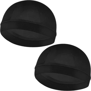 2 piezas gorros de seda para hombre gorros negros para ondas - Picture 1 of 12