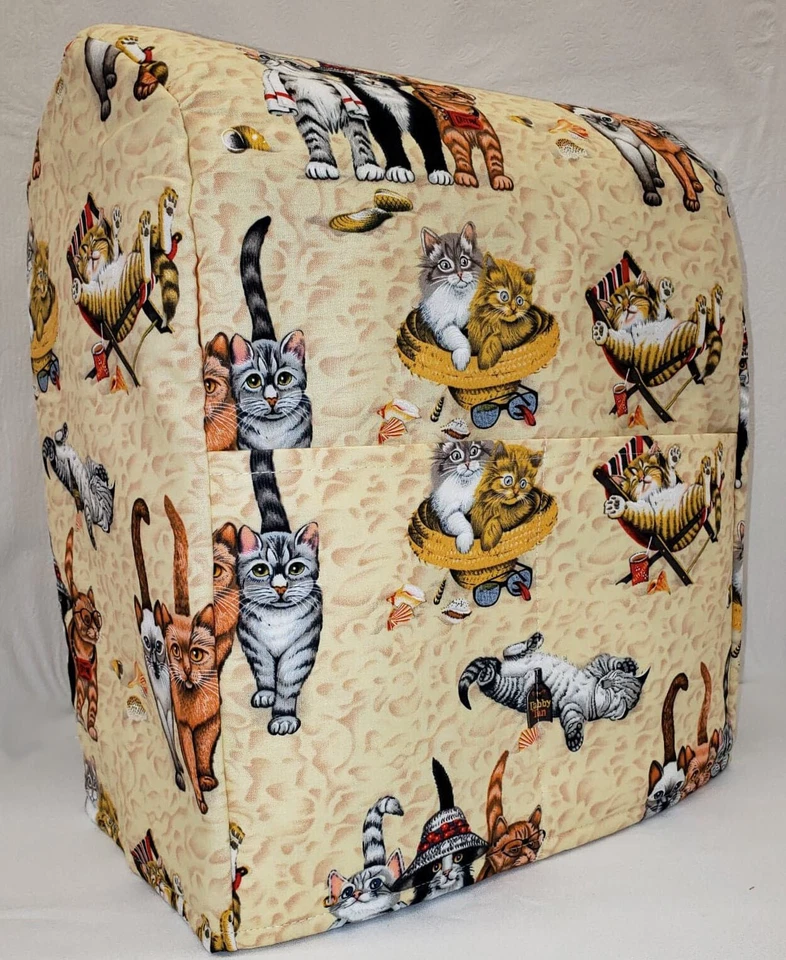 PENNY'S NEEDFUL THINGS Beach Cats Cover Compatible with Kitchenaid Stand Mixer