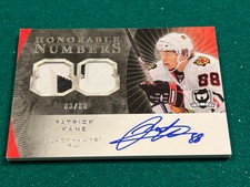 03/88 Patrick Kane 2007-08 Upper Deck The Cup Honorable Numbers Auto Patch RC