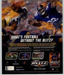 NFL Blitz PS2 XBOX GBA Football Video Game Art 2003 Vintage Print Ad/Poster - Picture 1 of 4