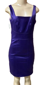 NWT Authentic Georgiou Studio Modern Satin Purple Violet Dress MSRP $78 Now $29 - Picture 1 of 12